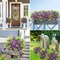 12-Bundle Artificial Outdoor Flowers – UV-Resistant Faux Eucalyptus Plants for Spring Garden, Hanging Planters, Vases, and Home Decor (Purple)